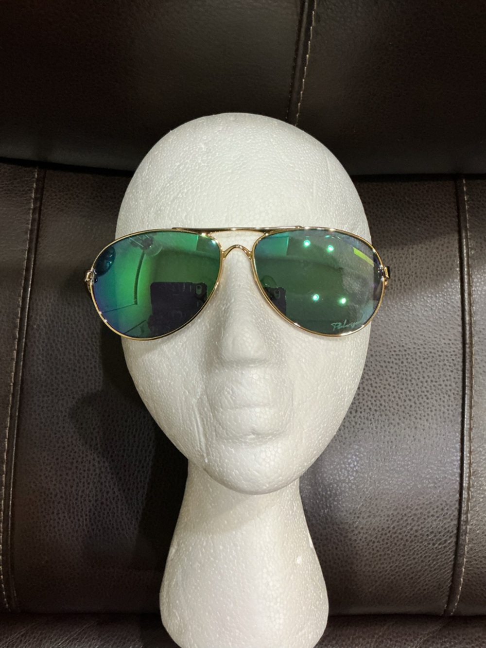 Oakley FALLBROOK OO4079 Gold Aviator Sunglasses with Green Mirrored Lenses